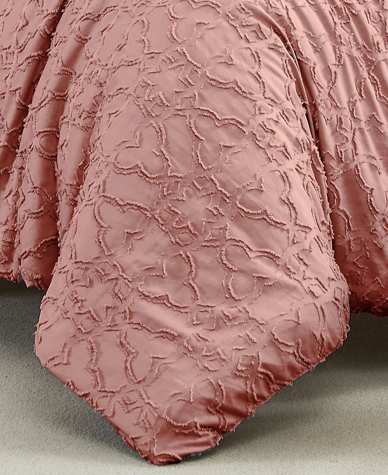 Southshore Fine Linens Stella Clipped Jacquard 3-Pc. Comforter Set