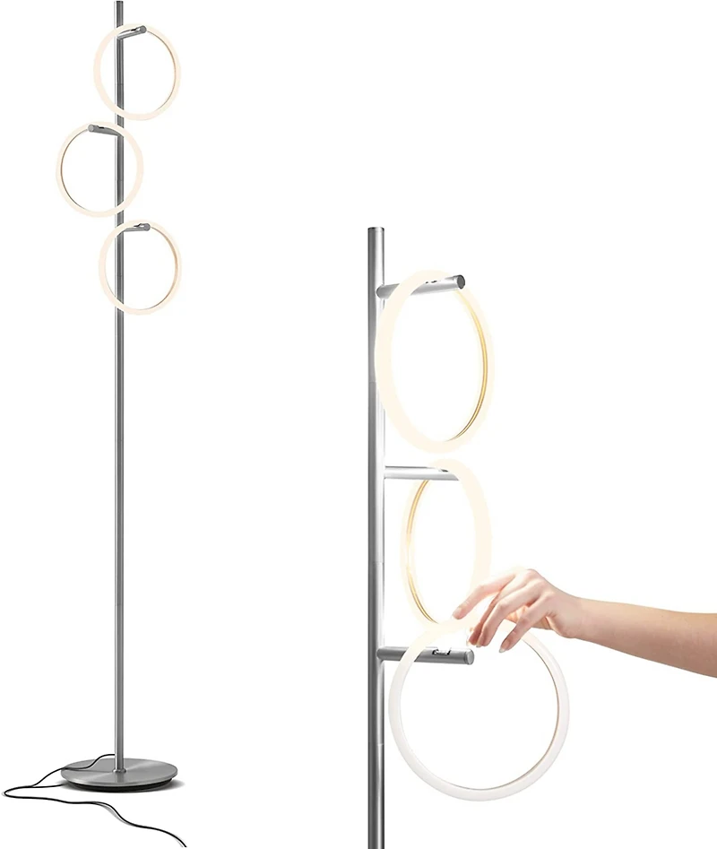 Saturn 66" Led Tree Floor Lamp with 3 Removeable Light Rings