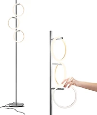 Saturn 66" Led Tree Floor Lamp with 3 Removeable Light Rings