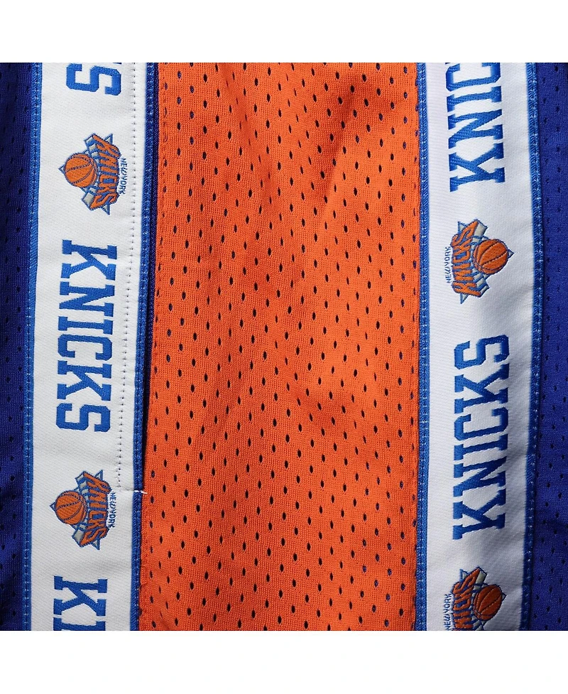 Men's Fanatics Royal and Orange New York Knicks Big and Tall Tape Mesh Shorts