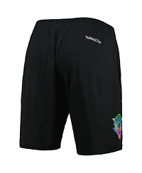 Men's Mitchell & Ness Black New York Knicks Hardwood Classics Color Bomb Energy Shorts