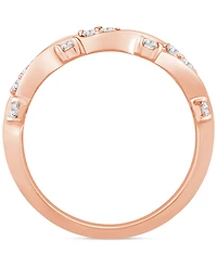 Diamond Swirl Band (3/8 ct. t.w.) 14k White, Yellow or Rose Gold