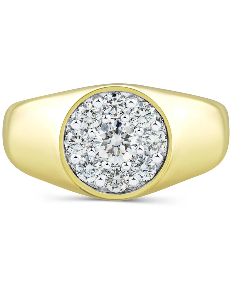 Grown With Love Men's Lab Grown Diamond Cluster Ring (1 ct. t.w.) in 10k Gold