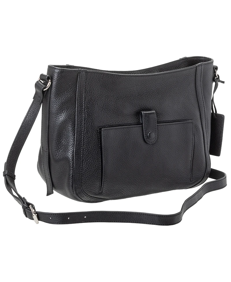 Mancini Women's Pebbled Sophia Crossbody Handbag