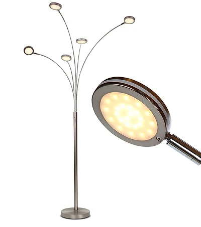 Orion 74" Led Tree Arc Floor Lamp with 5 Adjustable Arms