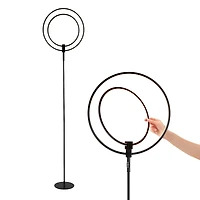 Eclipse 79" Led Torchiere Floor Lamp with Adjustable Rings
