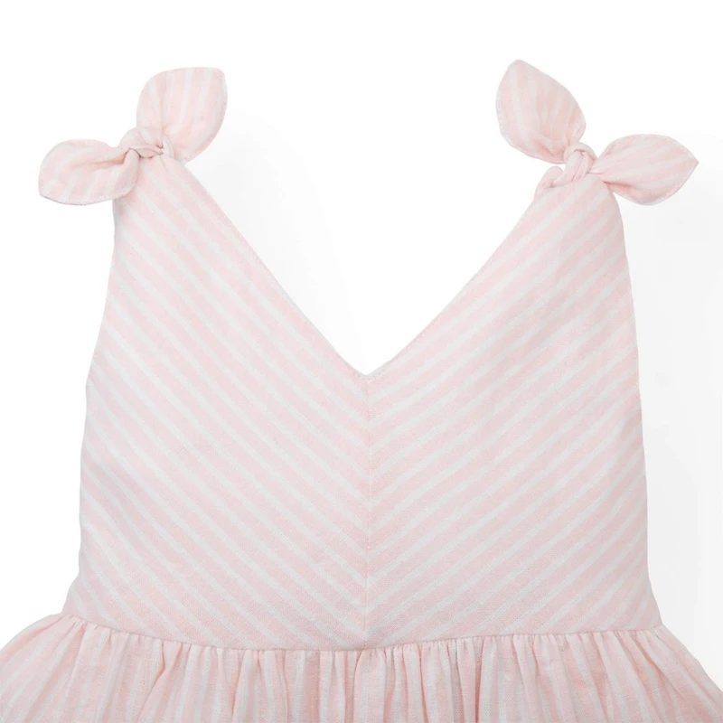 Hope & Henry Big Girls Cotton Bow Shoulder Swing Dress