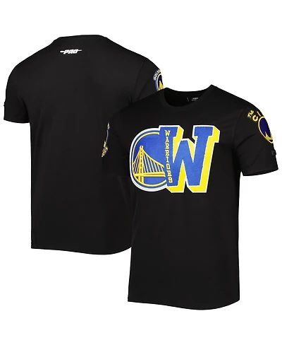 Men's Pro Standard Black Golden State Warriors Mash Up Capsule T-shirt
