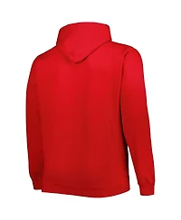 Men's Red Chicago Bulls Big and Tall Heart Soul Pullover Hoodie