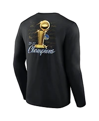 Men's Fanatics Black Golden State Warriors 2022 Nba Finals Champions Forward Roster Signature Long Sleeve T-shirt