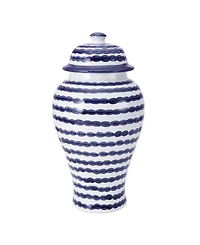 Mikasa Stripe Ceramic Canister with Lid