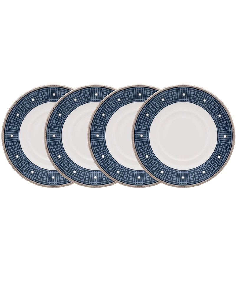 Noritake Infinity Blue 4 Piece Saucer Set, Service for 4