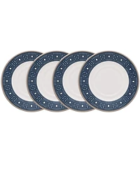 Noritake Infinity Blue 4 Piece Saucer Set, Service for 4