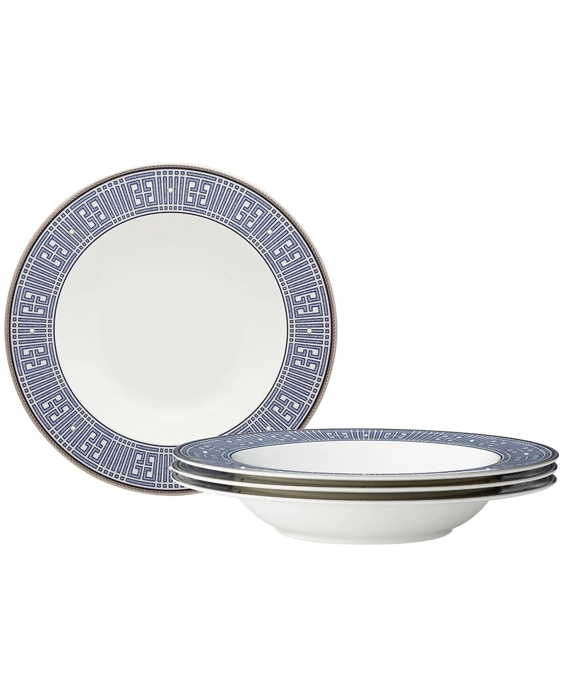 Noritake Infinity Blue 4 Piece Soup Bowl Set 12 oz, Service for 4