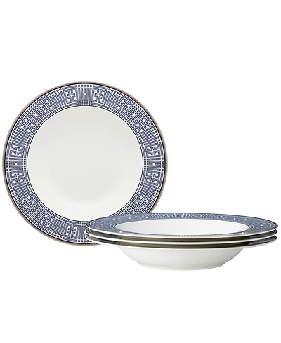 Noritake Infinity Blue 4 Piece Soup Bowl Set 12 oz, Service for 4