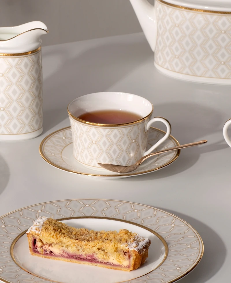 Noritake Noble Pearl Set Of 4 Saucers, 6"