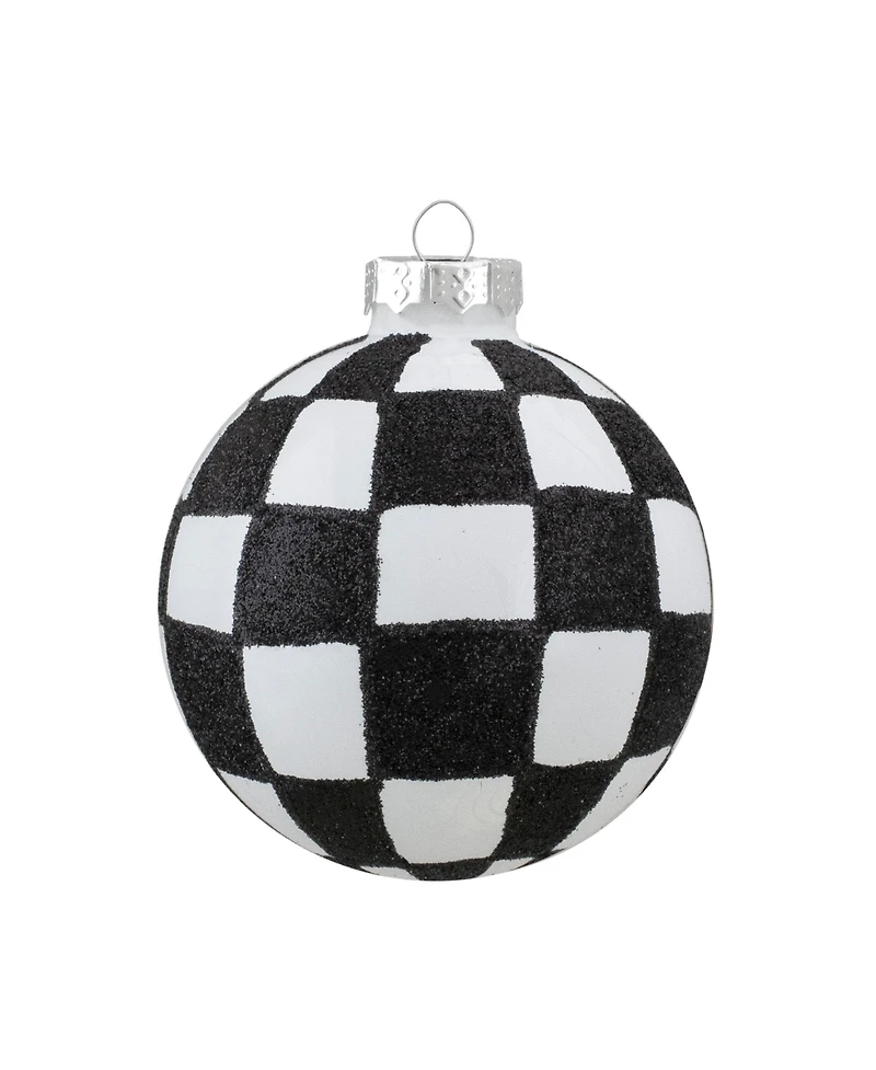 Northlight 2.75" Glass Ball Christmas Decoration 67mm, Set of 4