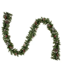 Northlight 4' Pre- Lit Frosted Verona Berry Pine Artificial Christmas Entryway Set, 5 Piece