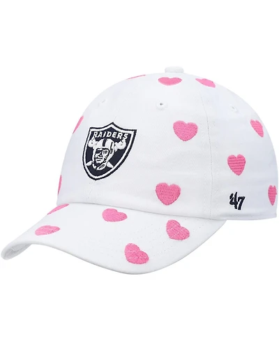 Girls Toddler '47 White Las Vegas Raiders Surprise Clean Up Adjustable Hat