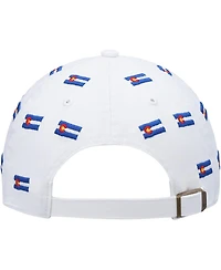 Women's '47 White Denver Broncos Confetti Clean Up Adjustable Hat