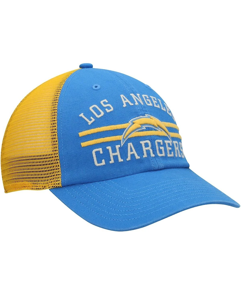 Men's '47 Powder Blue Los Angeles Chargers Highpoint Trucker Clean Up Snapback Hat