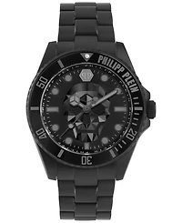 Philipp Plein Men's The $kull Black Ion Plated Stainless Steel Bracelet 44mm