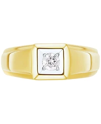 Grown With Love Men's Lab Diamond Solitaire Ring (1/4 ct. t.w.) 10k Gold & White