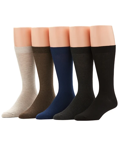 Perry Ellis Portfolio Men's 5-Pk. Ribbed Crew Socks