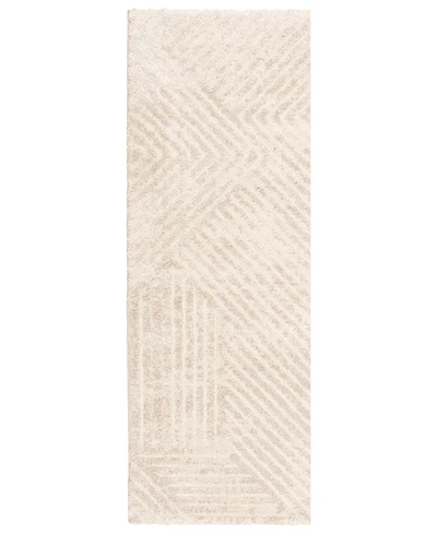 Mink Home Leisure Cove Lace 2'3" x 7'7" Runner Area Rug