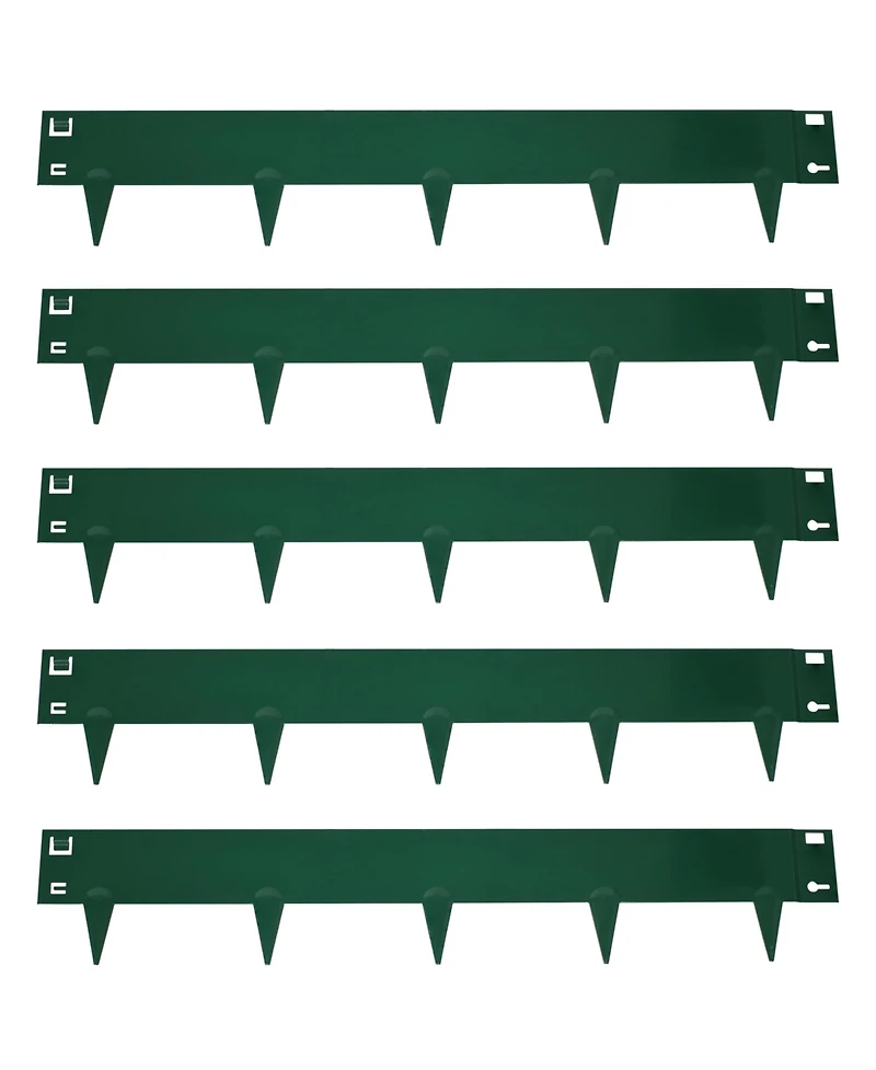 Outdoor Lawn and Garden Heavy-Duty Steel Metal Flexible Landscape Edging Borders - 16' - 5pk