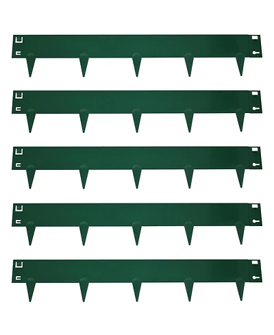 Outdoor Lawn and Garden Heavy-Duty Steel Metal Flexible Landscape Edging Borders - 16' - 5pk