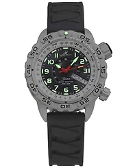 Abingdon Co. Women's Jane Black Silicone Strap Watch 35mm