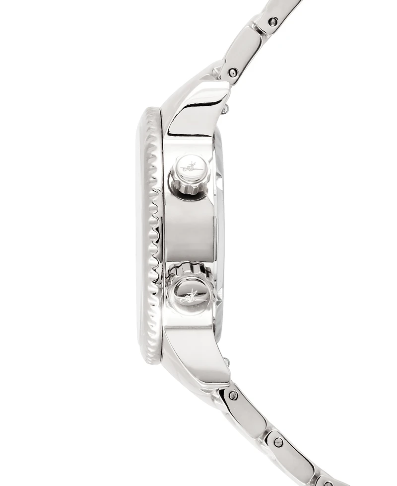 Abingdon Co. Women's Elise Swiss Tri-Time Stainless Steel Bracelet Watch 33mm