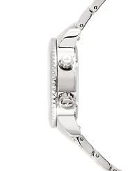 Abingdon Co. Women's Elise Swiss Tri-Time Stainless Steel Bracelet Watch 33mm