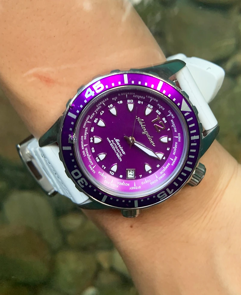Abingdon Co. Women's Marina Diver's Multifunctional Titanium Bracelet Watch 40mm