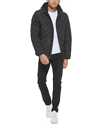 Kenneth Cole Men's Diamond Quilted Hooded Jacket