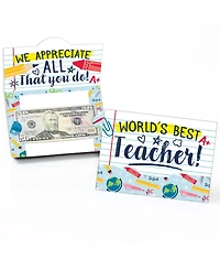 Back to School - Teacher Appreciation Money & Gift Card Holders - Set of 8