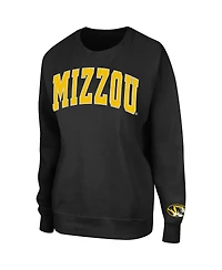 Women's Colosseum Black Missouri Tigers Campanile Pullover Sweatshirt