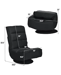 Gaming Chair Fabric 6-Position Folding Lazy Sofa 360 Degree
