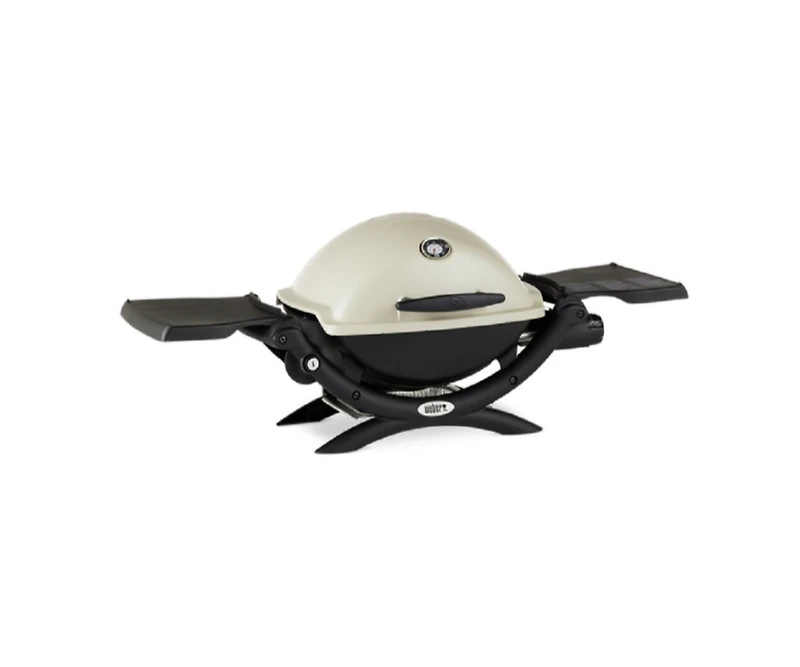 Weber Q1200 Liquid Propane Grill Titanium With Adapter Hose And Grill Cover