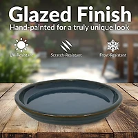 Outdoor/Indoor High-Fired Glazed Uv- and Frost-Resistant Ceramic Flower Pot Planter Saucers