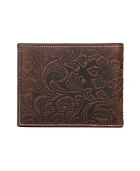 Lucky Brand Men's Western Embossed Leather Bifold Wallet