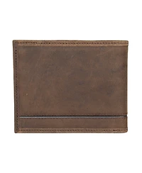 Lucky Brand Men's Grooved Leather Bifold Wallet