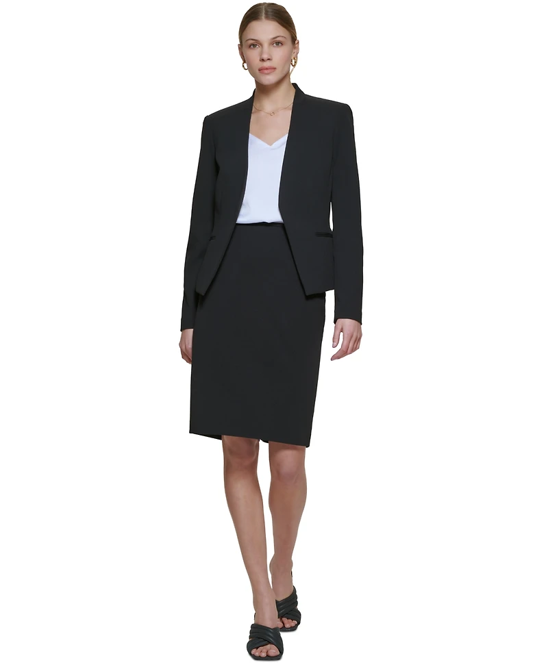 Calvin Klein Asymmetrical Open-Front Blazer, Regular and Petite Sizes