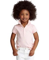 Polo Ralph Lauren Girls 2T-6X Short Sleeve Stretch Cotton Mesh Shirt