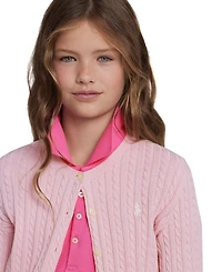 Polo Ralph Lauren Girls 2T-16 Cable-Knit Cotton Cardigan