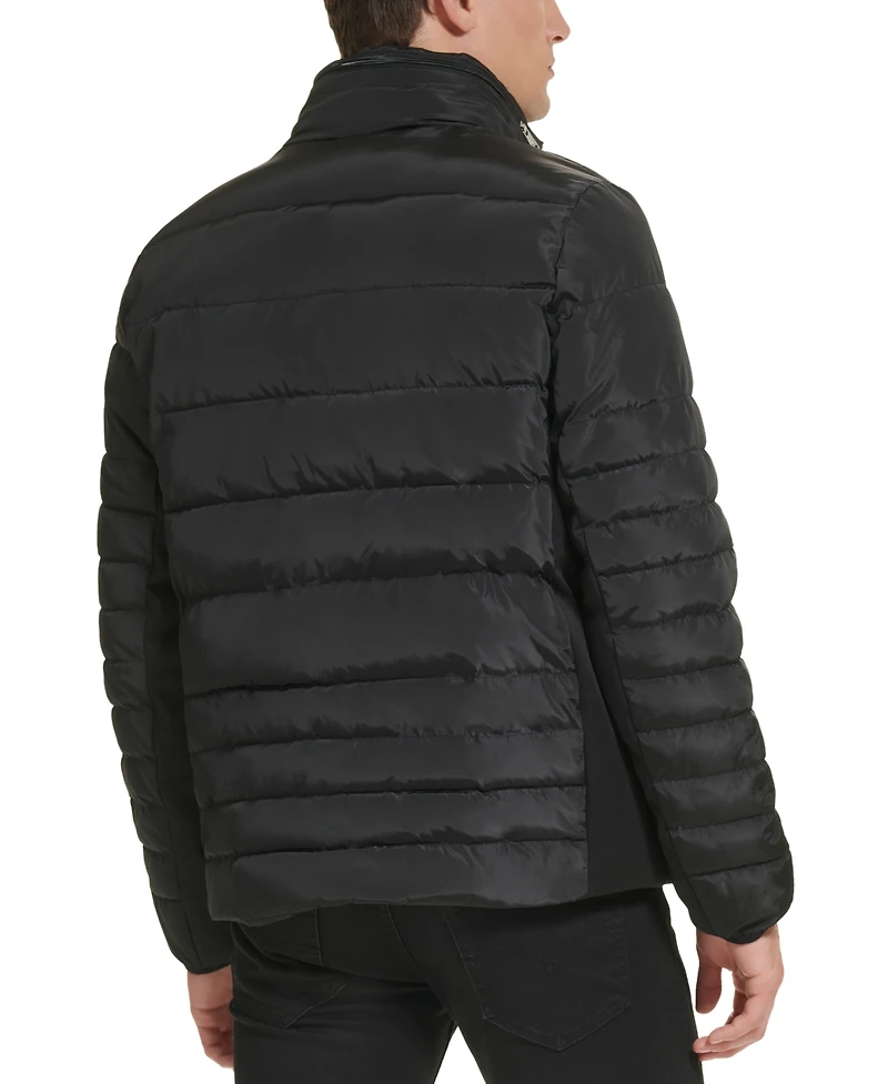 Kenneth Cole Men's Mixed Quilted Puffer Jacket