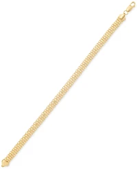 Italian Gold Bombay Bismark Chain Bracelet in 14k Gold