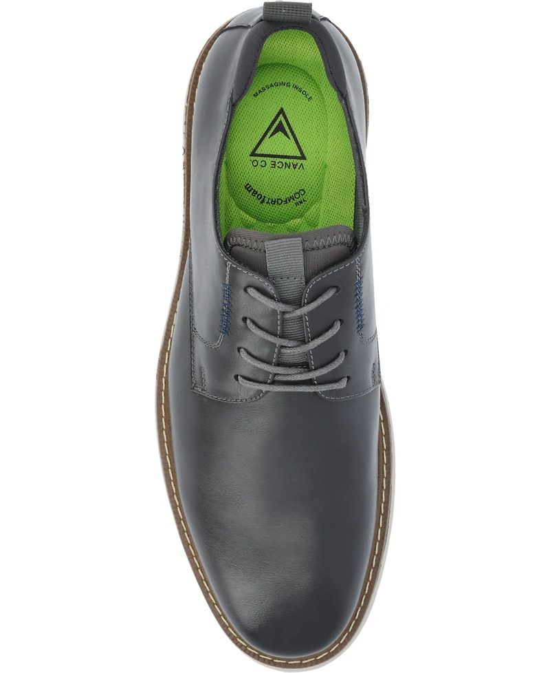 Vance Co. Men's Thad Tru Comfort Foam Lace-Up Round Toe Hybrid Dress Shoe