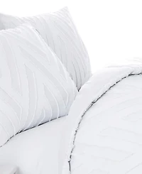 Southshore Fine Linens Chevron Clipped Jacquard 3-Pc. Comforter Set, King